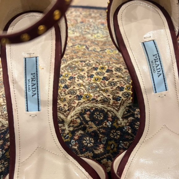 Prada Burgundy Sandals - Picture 3 of 7